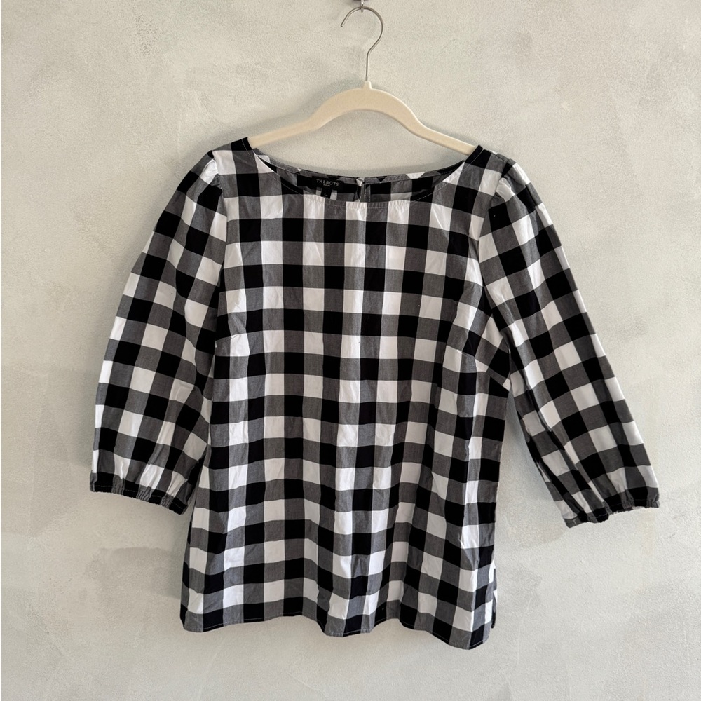 Talbots - Gingham Top - Size Large (Petite)